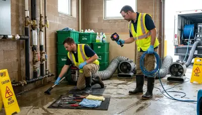 Burst pipe cleanup in Norfolk, VA home to stop water damage and drying fast