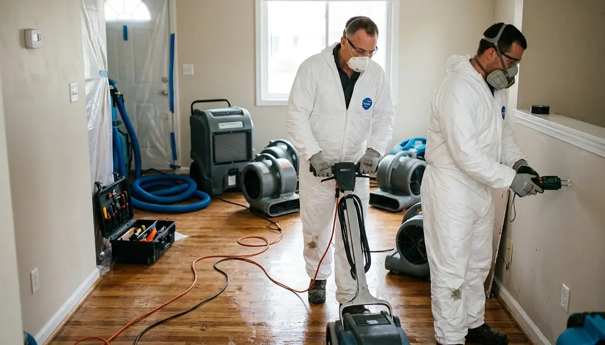 Norfolk, VA water damage restoration team providing emergency cleanup and repair for homes