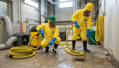Sewage cleanup team in Norfolk, VA restoring a water-damaged home after sewage backup