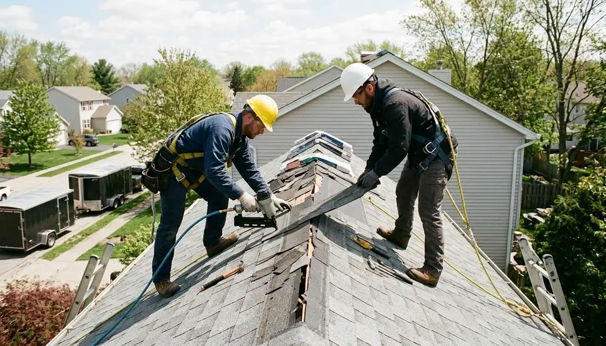 Storm damage restoration team helping a Norfolk, VA home after flooding and water damage