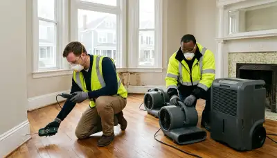 Water damage restoration team serving Norfolk, VA on a residential property