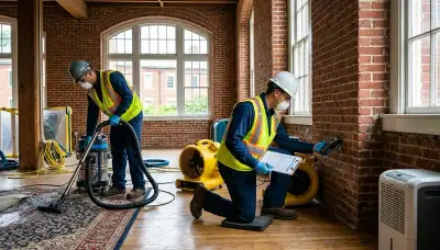 Water damage restoration team serving Norfolk, VA with emergency cleanup and drying equipment