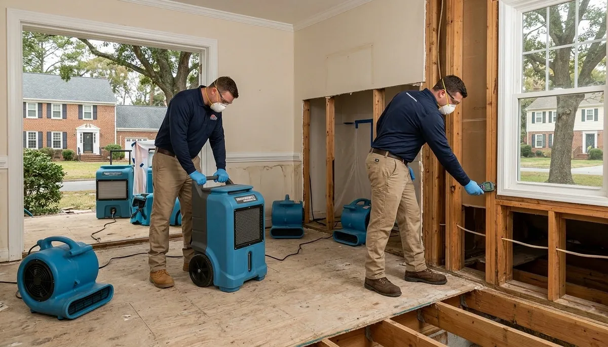 Water damage restoration team serving Norfolk, VA with professional cleanup and drying services
