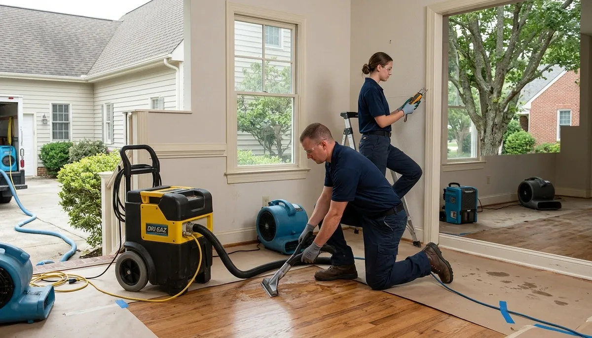 Water damage restoration team serving Norfolk, VA for emergency cleanup and repairs