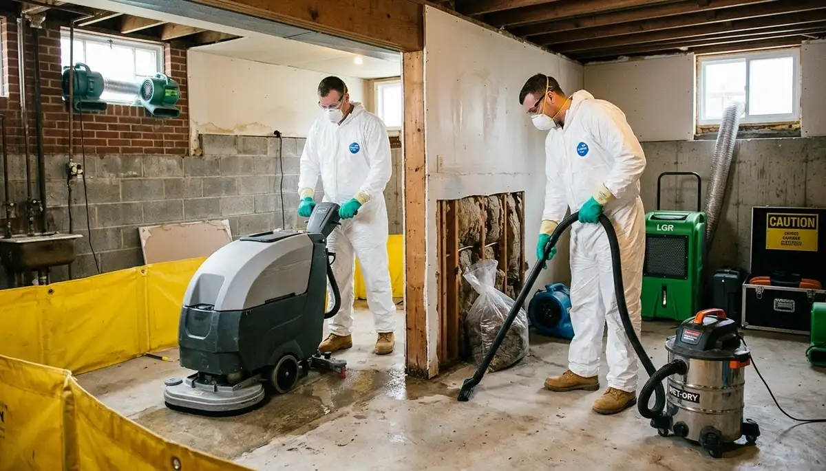 Water damage restoration team in Norfolk, VA providing emergency cleanup and drying services